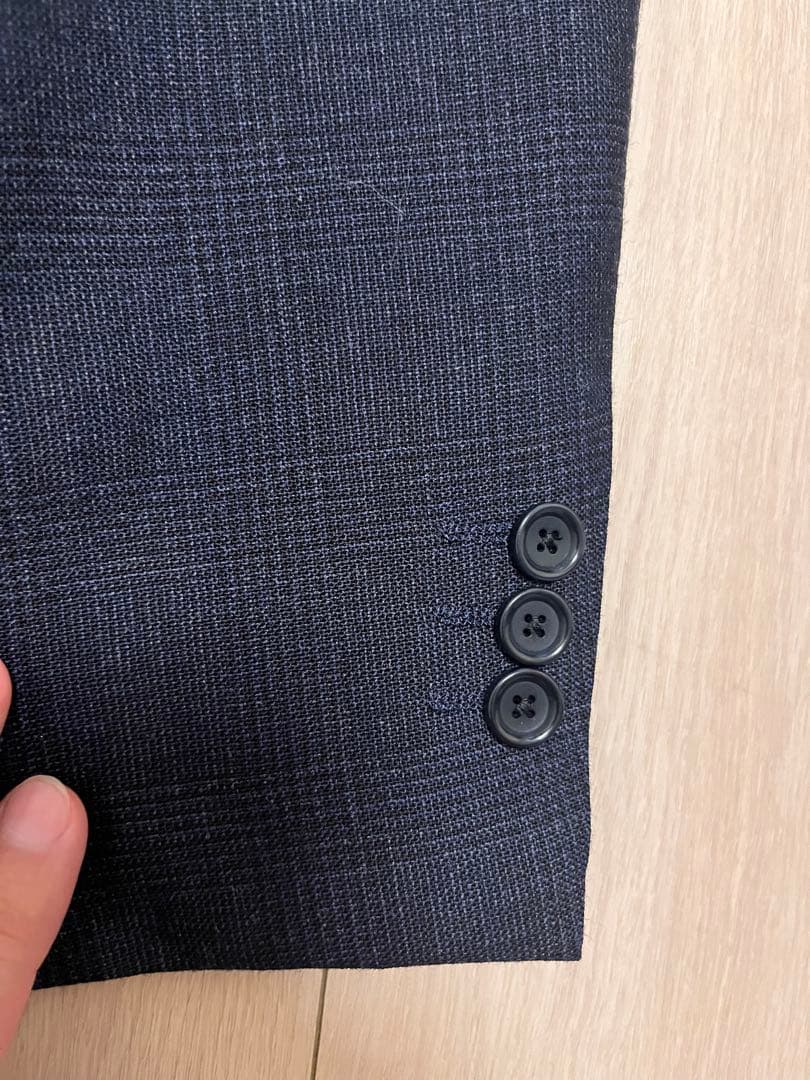 BEAMS F ウール ダークブルー ビ スーツ セット 44