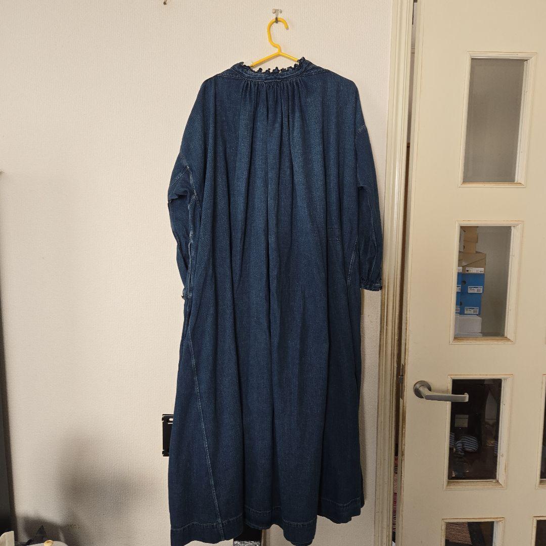 45r 　プチデニムカットワーク刺繍スモックドレス(重)