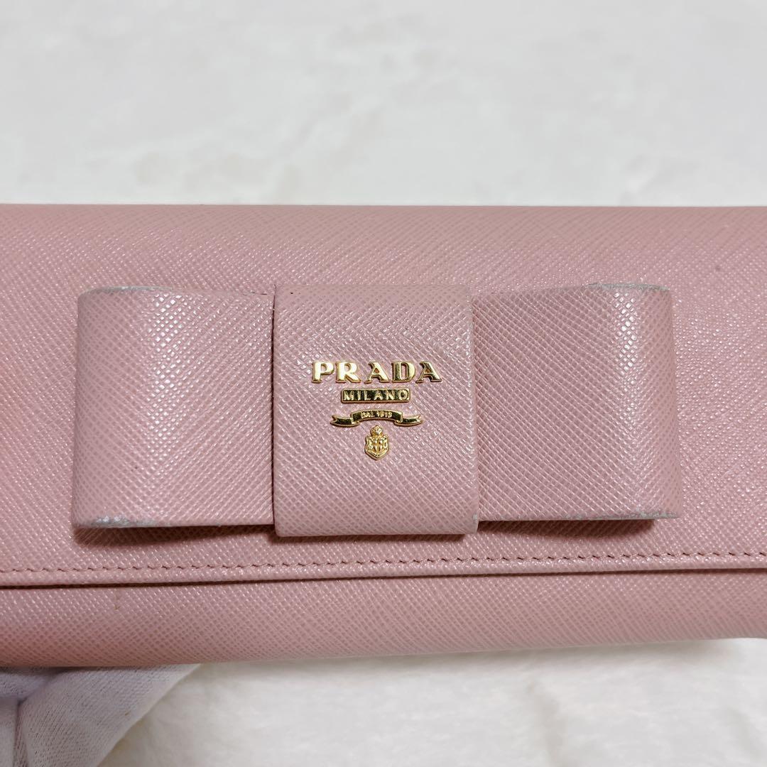 【箱付き✨美品】PRADA 長財布 フラップ サフィアーノ 長財布 ピンク