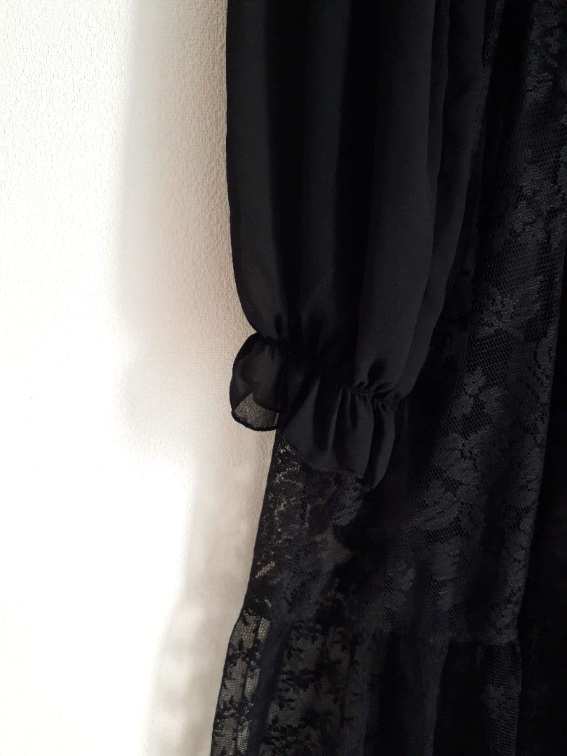 axes femme フリル 総レース ワンピース