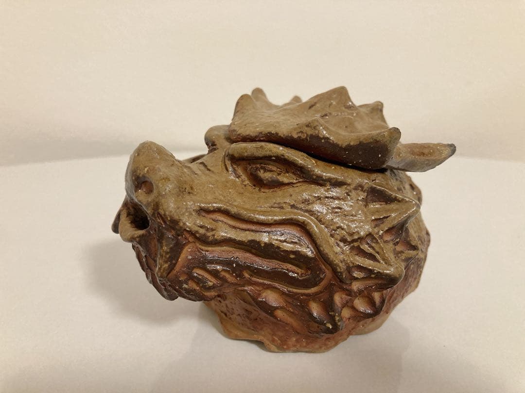 ☆ 激レア 備前焼 宝瓶 登り窯 龍 手びねり 急須