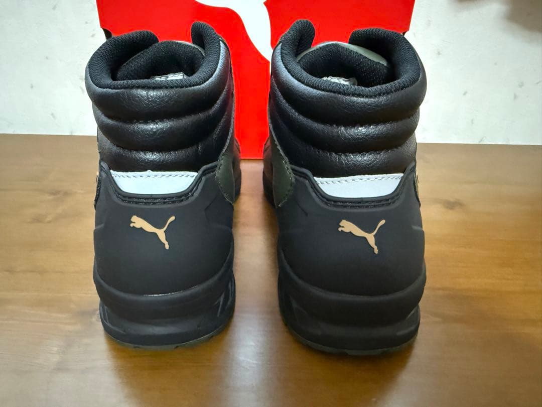 プーマ安全靴#63.362 27.0cmライダー・オリーブディスクミッド