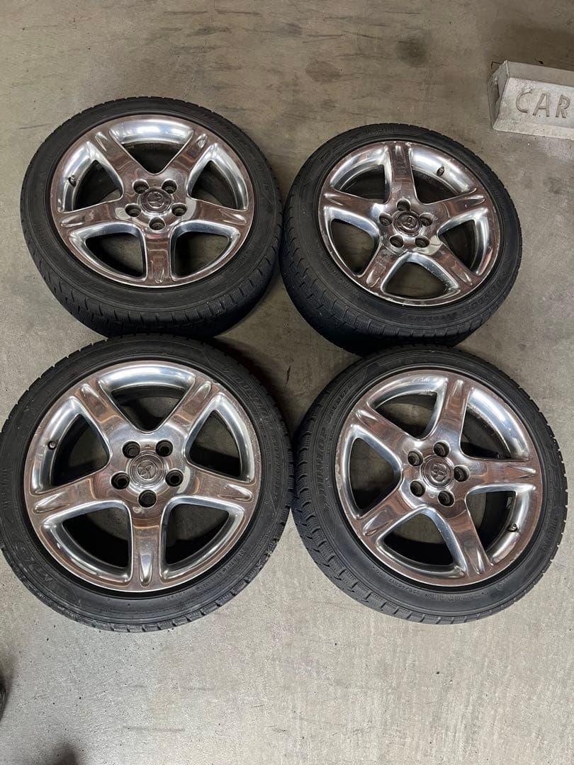 17インチ アリスト300v純正5スポークホイールセット