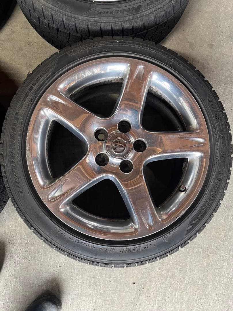 17インチ アリスト300v純正5スポークホイールセット