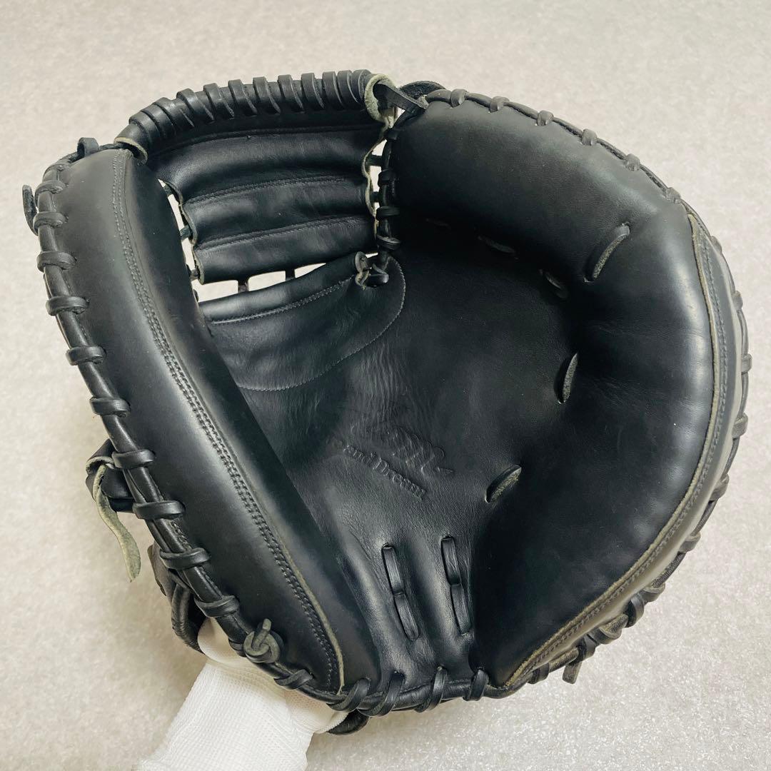⚾️グロム　硬式キャッチャーミット　GLOM　捕手　ブラック　刺繍ロゴ
