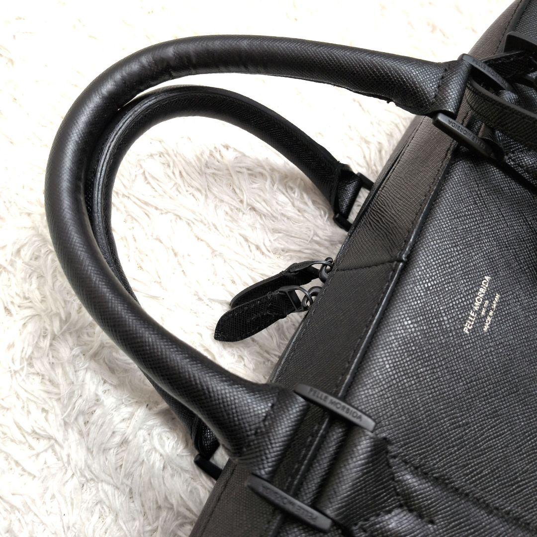 【現行 極美品】ペッレモルビダ　ca15　オールブラック　ブリーフバッグ　黒