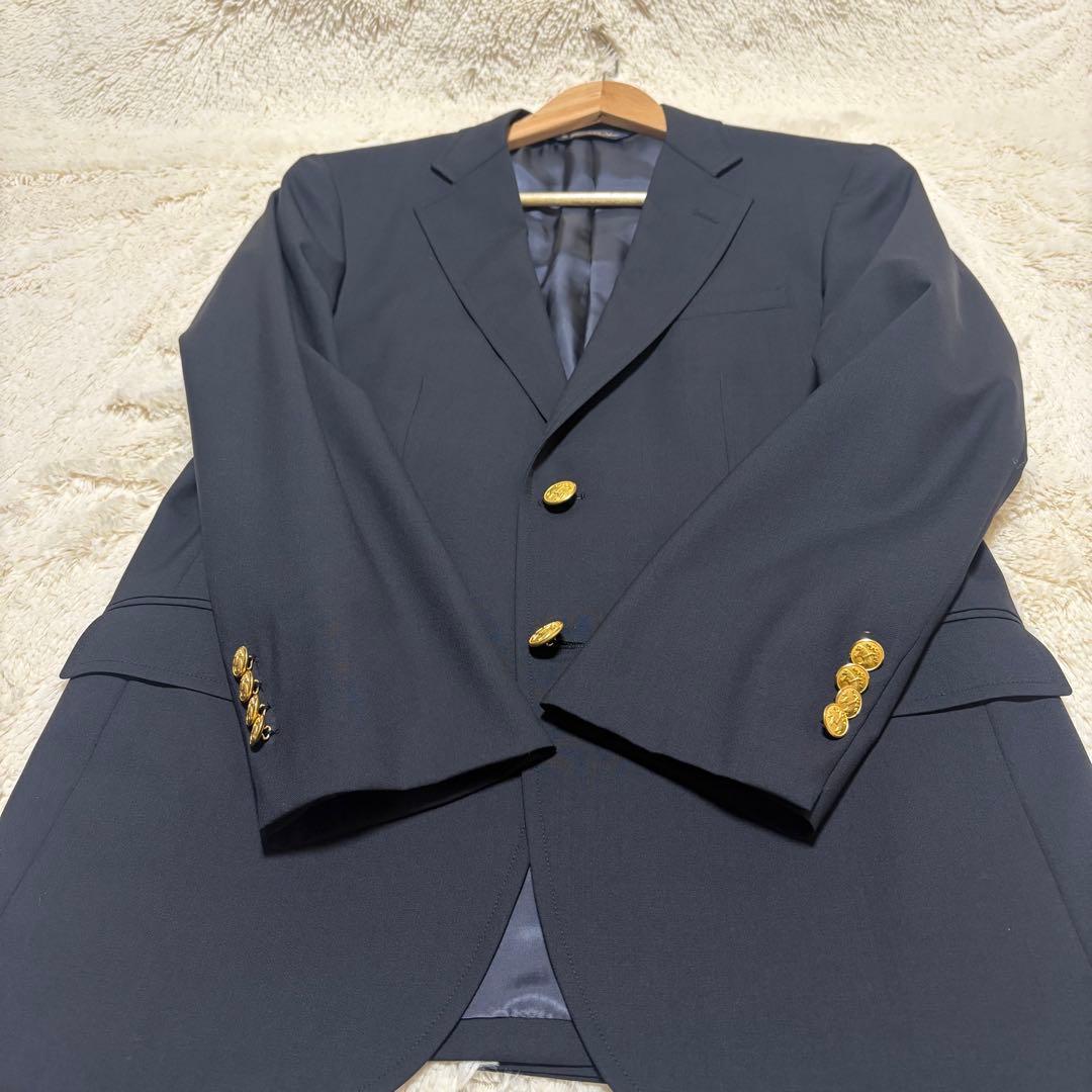 極美品 ブルックスブラザーズ　MADISON カノニコ生地　紺ブレ 金ボタン S