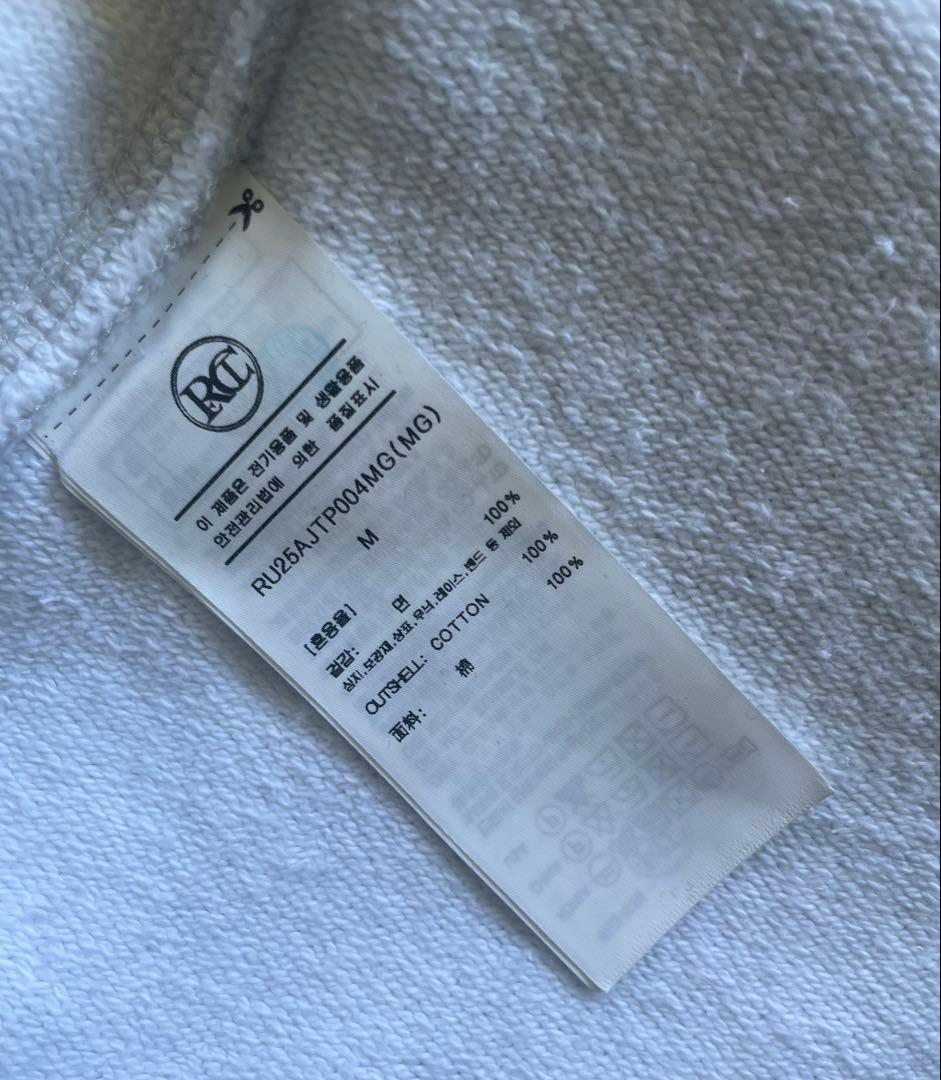 人気韓国ブランド‼️RECTO メンズグレー スウェット 肉厚裏毛トレーナー