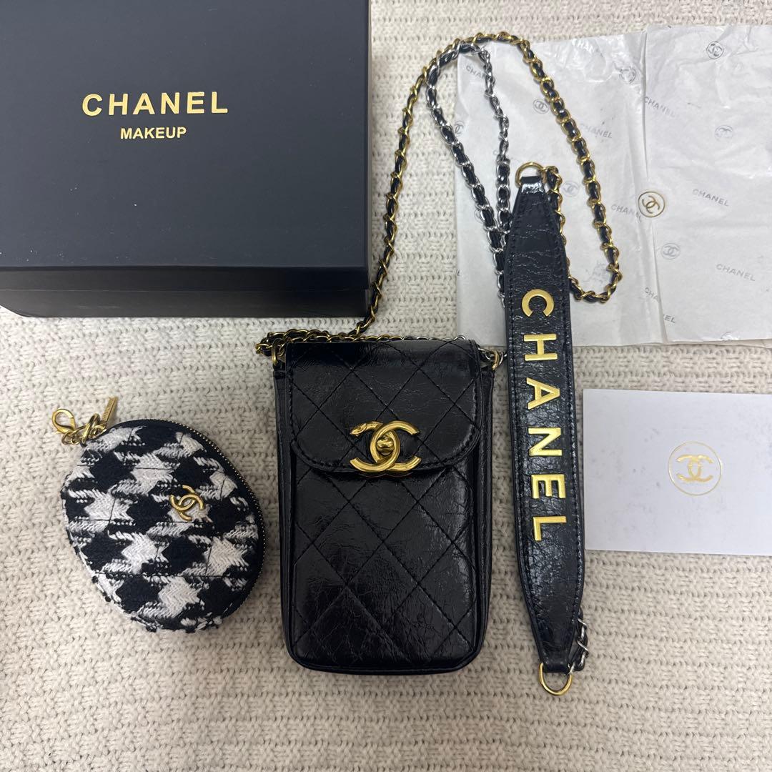 非売品 シャネル ノベルティ スマホポーチ ミニバッグ 斜め掛け