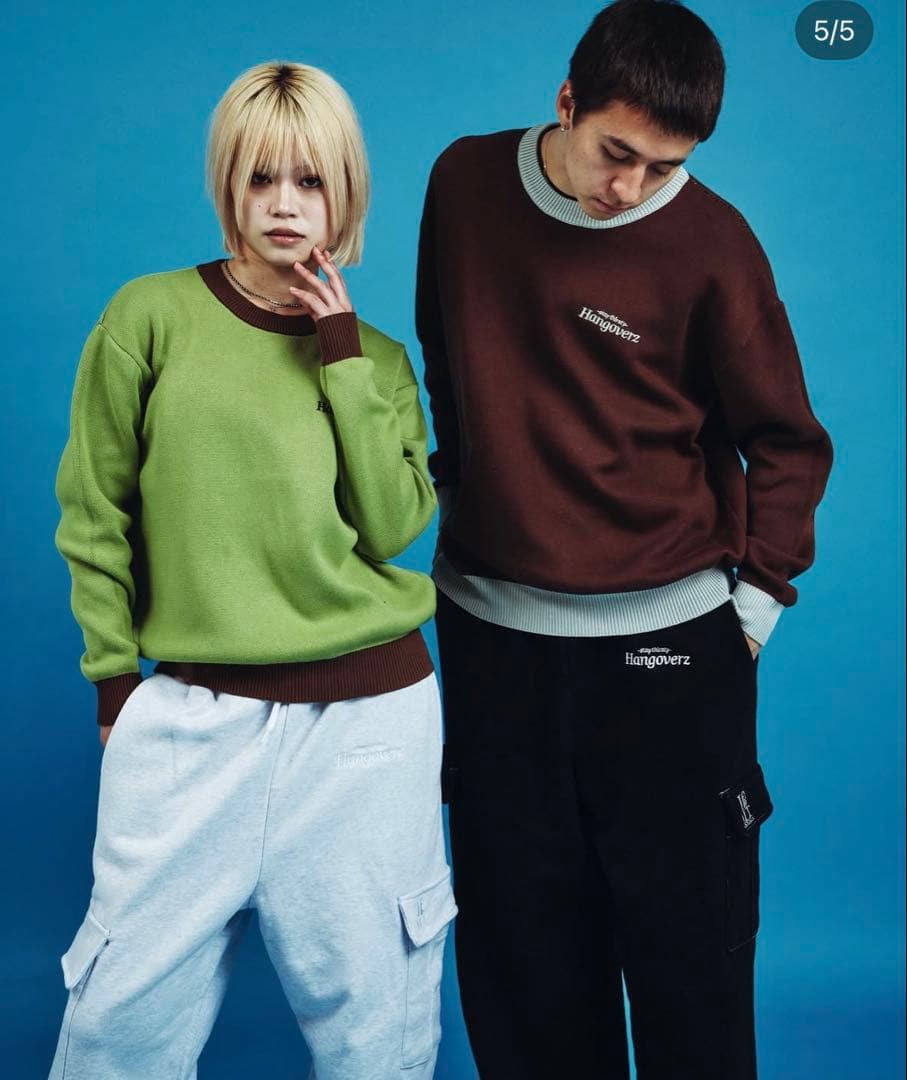 トップス Hangoverz st logo jacuard knit Green