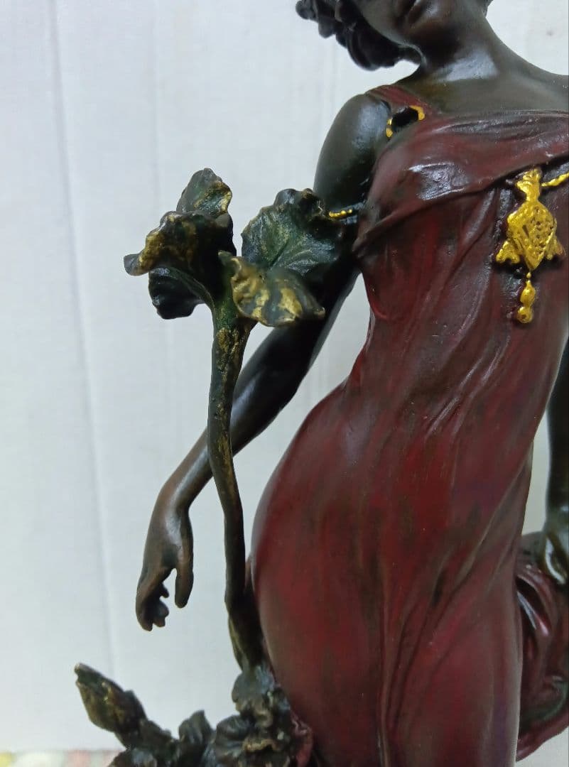 ブロンズ像花の精　 アール・ヌーボー様式