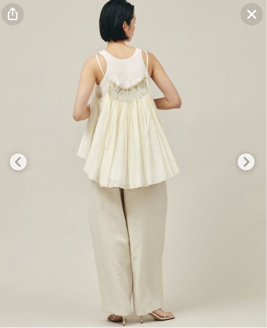 Curensology(カレンソロジー)/コットンシルクギャザーキャミソール