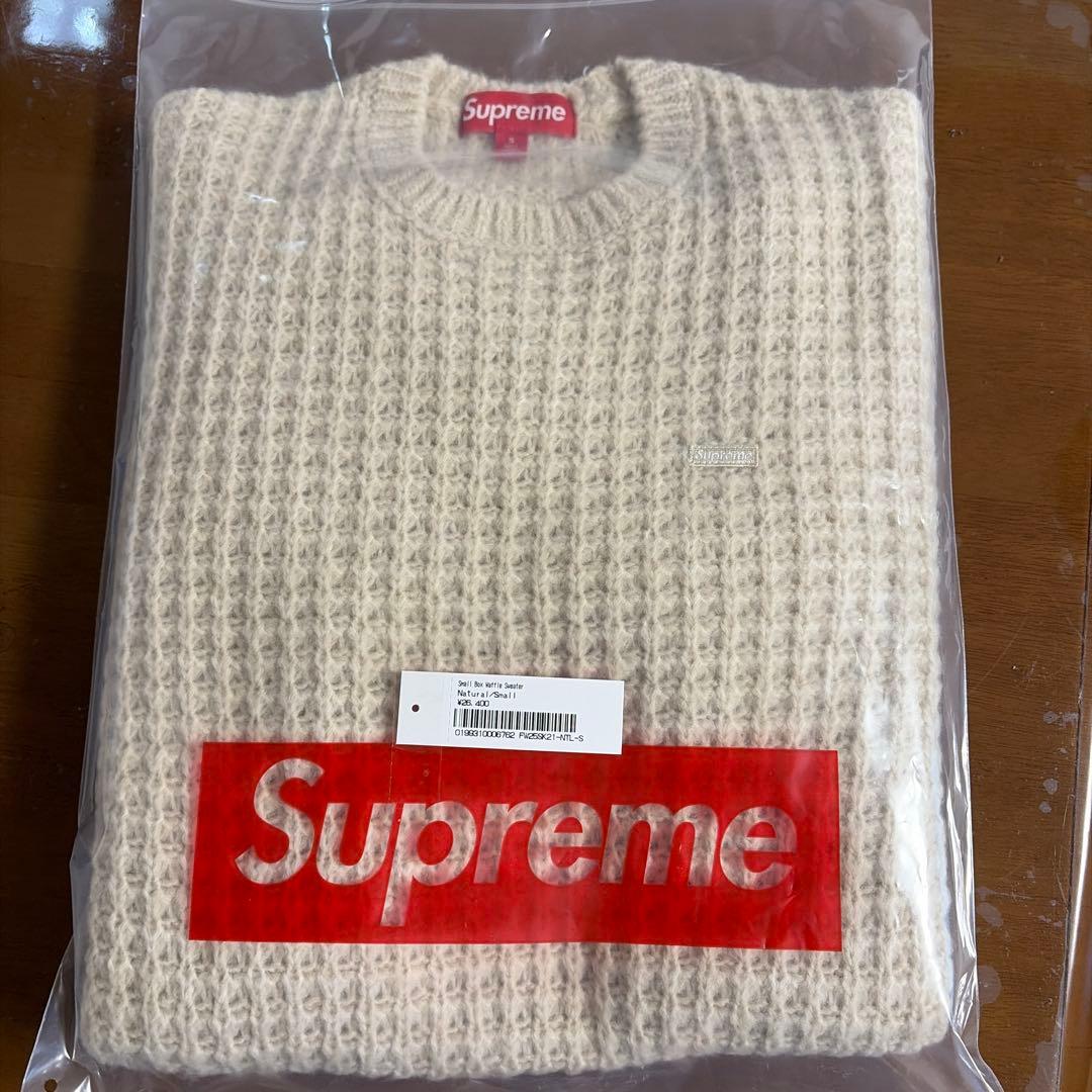 Supremeスモールボックスロゴ　ワッフルセーター