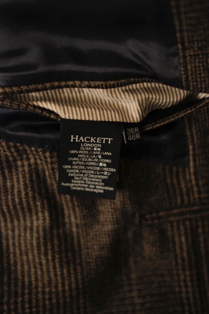 HACKETT LONDON ✨美品✨ウールジャケット　ブラウンチェック