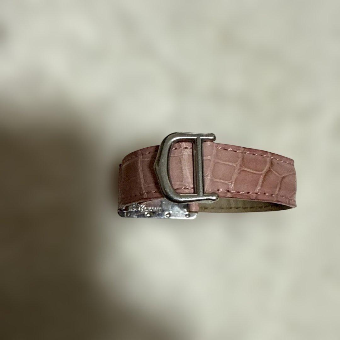 Cartier レクタングル時計 ピンクレザー