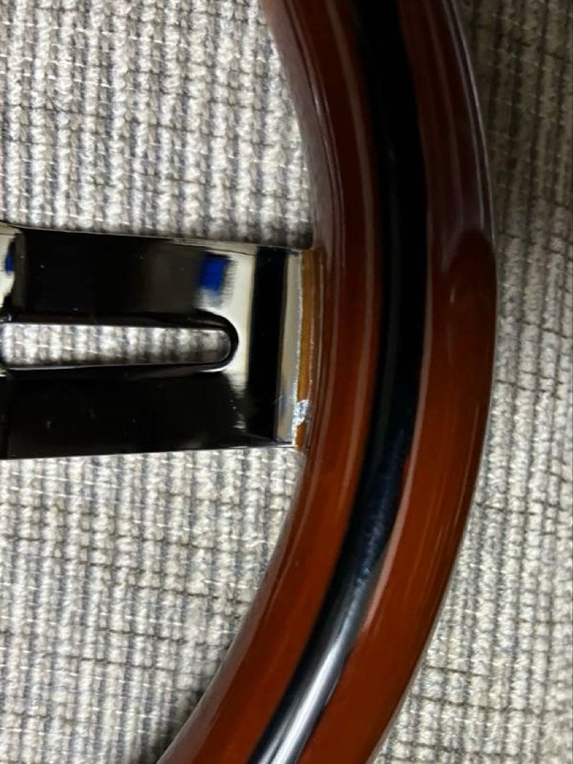 ウッドハンドル　3本スポーク　29Φ メーカー不明　29㎝