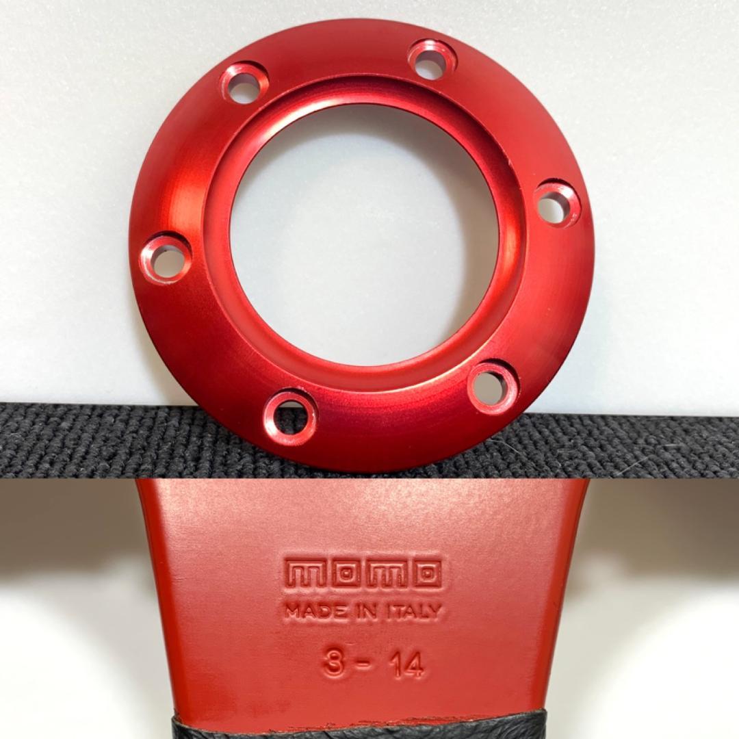 モモ MOMO コマンド2 レッドスポーク 35パイ 廃盤モデル 希少 リング付