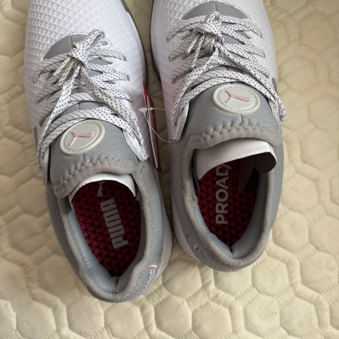 25cm 新品箱付き　プーマゴルフ　レディース　ゴルフシューズ　ホワイト