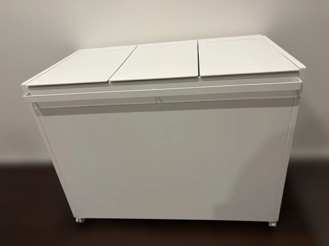 【もそ】山崎実業(tower) 蓋付き 目隠し 3分別 ダストワゴン