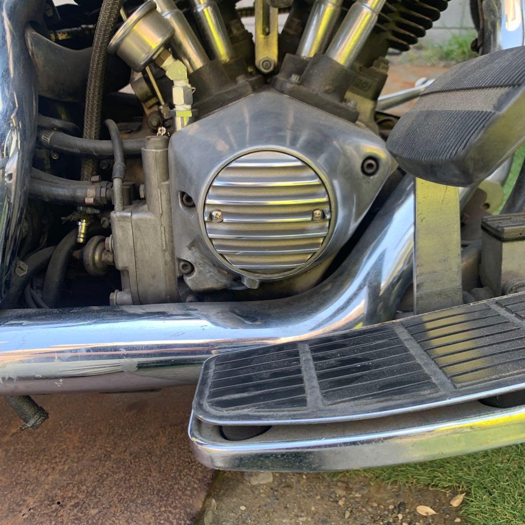 ハーレー　アルミ砂型ポイントカバー 7フィンタイプ　ショベルビックツイン