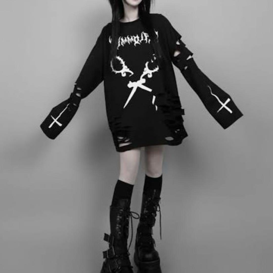 ディムモアール　DimMoire Broken xx ロンT Black