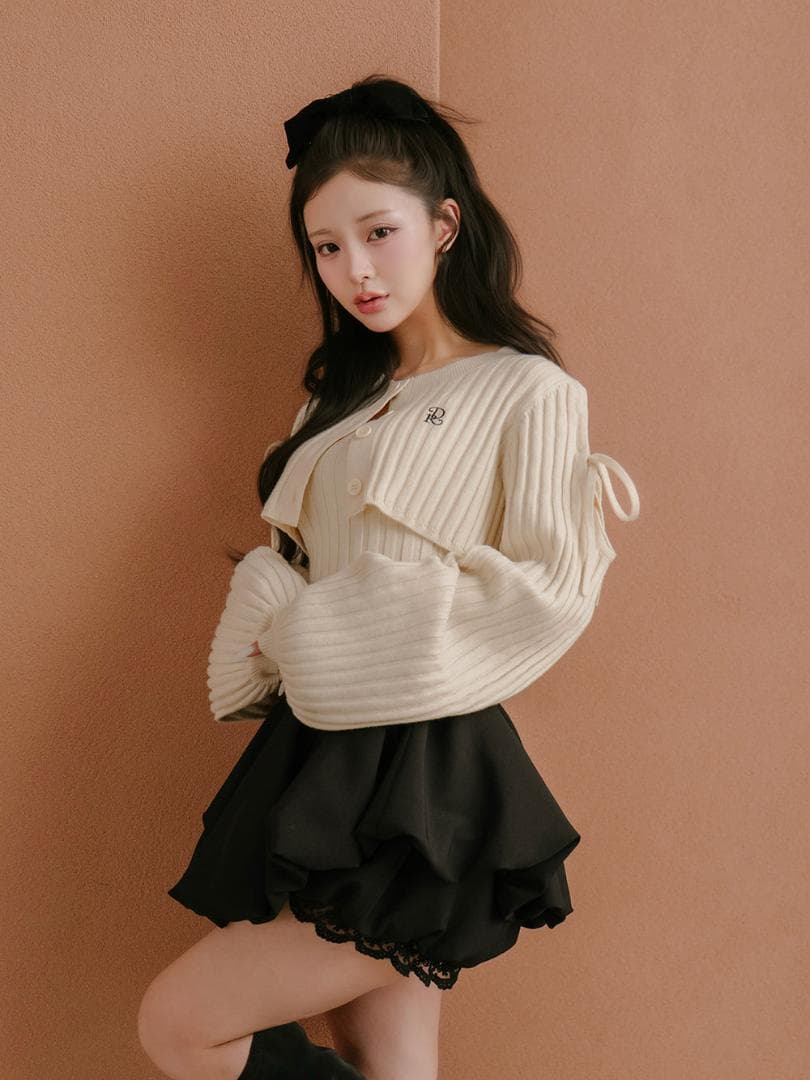 F 完売品 新品 Darich ボリュームバルーンミニスカート ブラック