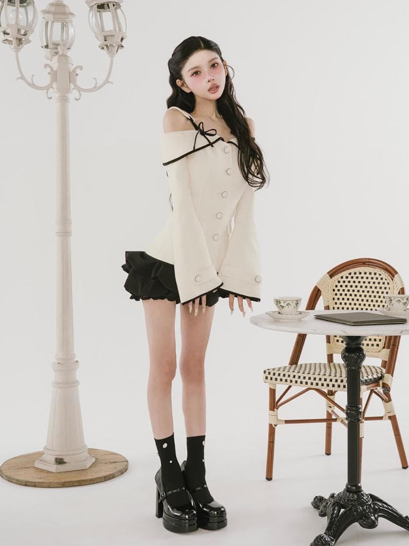 F 完売品 新品 Darich ボリュームバルーンミニスカート ブラック