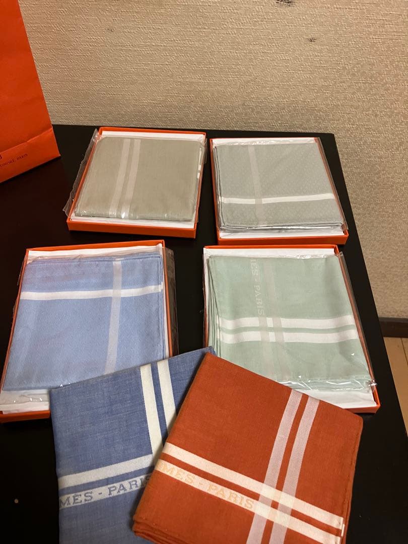 HERMES ポケットチーフ5枚セット