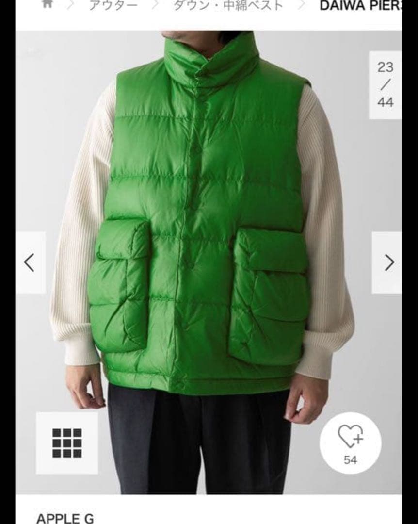 DAIWA PIER39　TECH BACKPACKER DOWN VEST