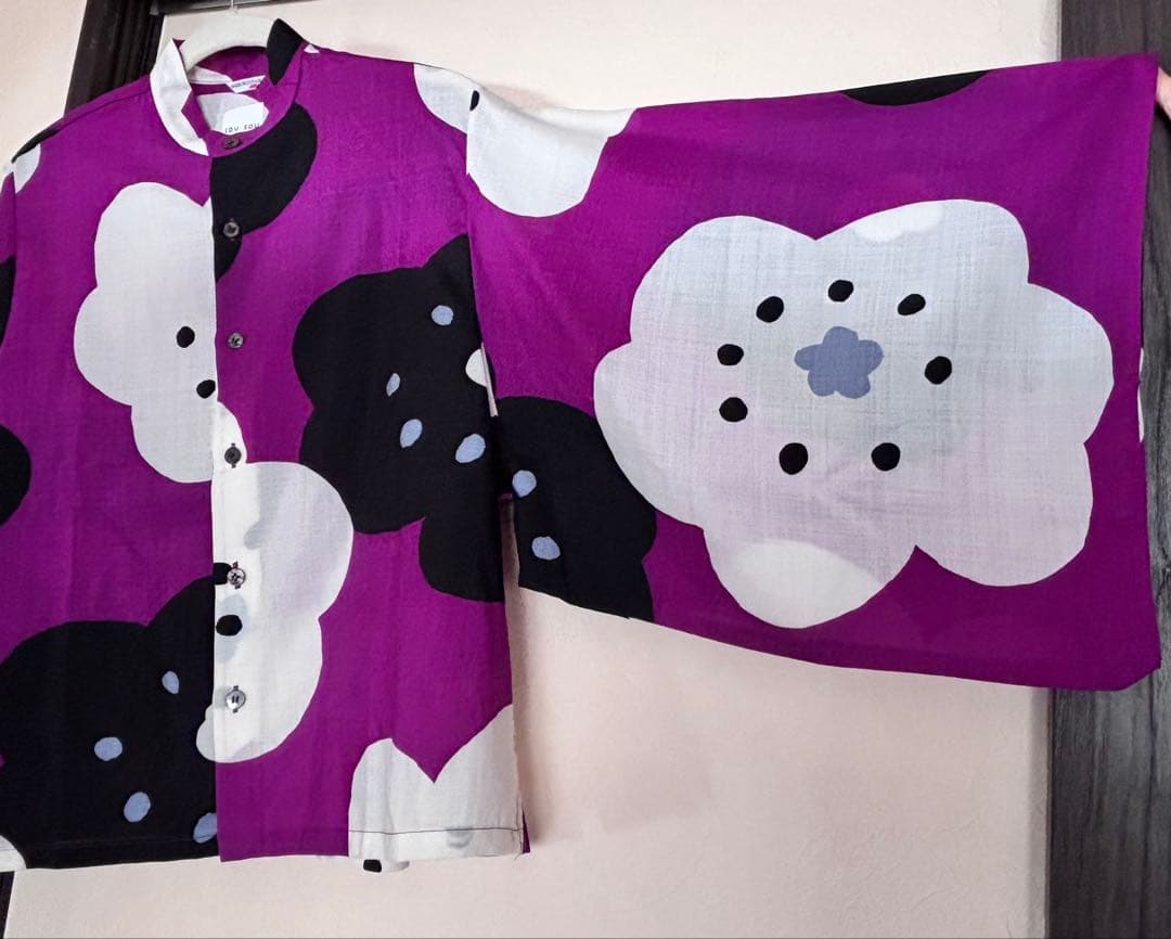 ソウソウ SOUSOU モスリン 草衣　ほほえみ 京紫　ほぼ新品（試着のみ）L