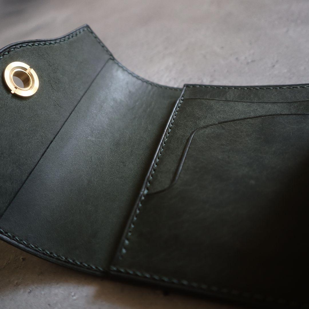 【受注制作】オコシ金具の三つ折り財布　Rondine イタリアンレザー