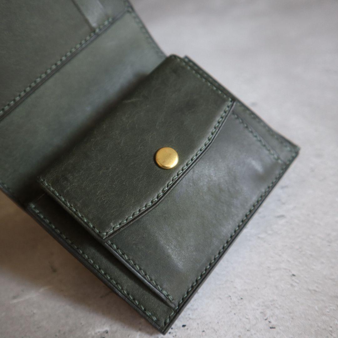 【受注制作】オコシ金具の三つ折り財布　Rondine イタリアンレザー