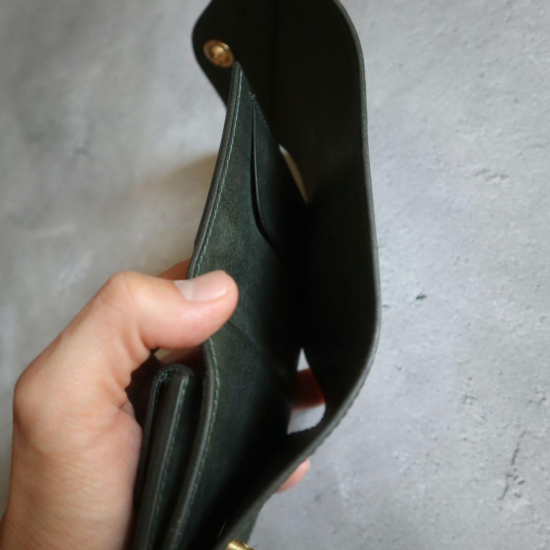 【受注制作】オコシ金具の三つ折り財布　Rondine イタリアンレザー