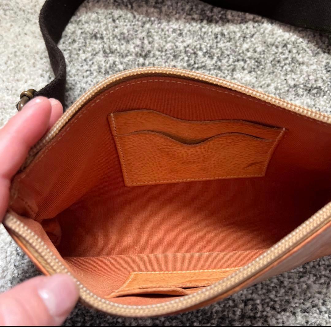 押*切様 イルビゾンテ ショルダーバッグ クロスボディバッグ　ヌメ　刻印