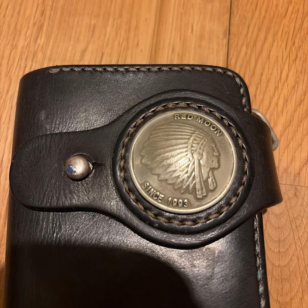 レッドムーン　 ブラックレザー ウォレットチェーン