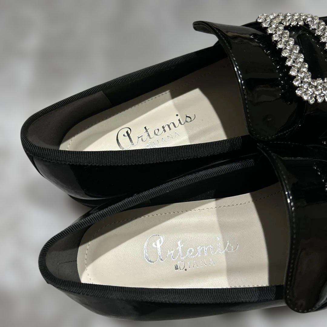 DIANA artemisbyDAIANAビジューバックル厚底ローファー