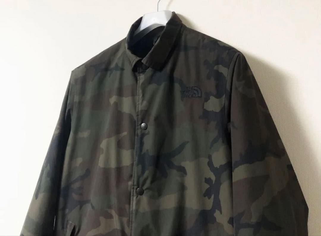 【美品】ノースフェイス☆カモ柄☆コーチ ジャケット☆迷彩☆XL☆HYVENT