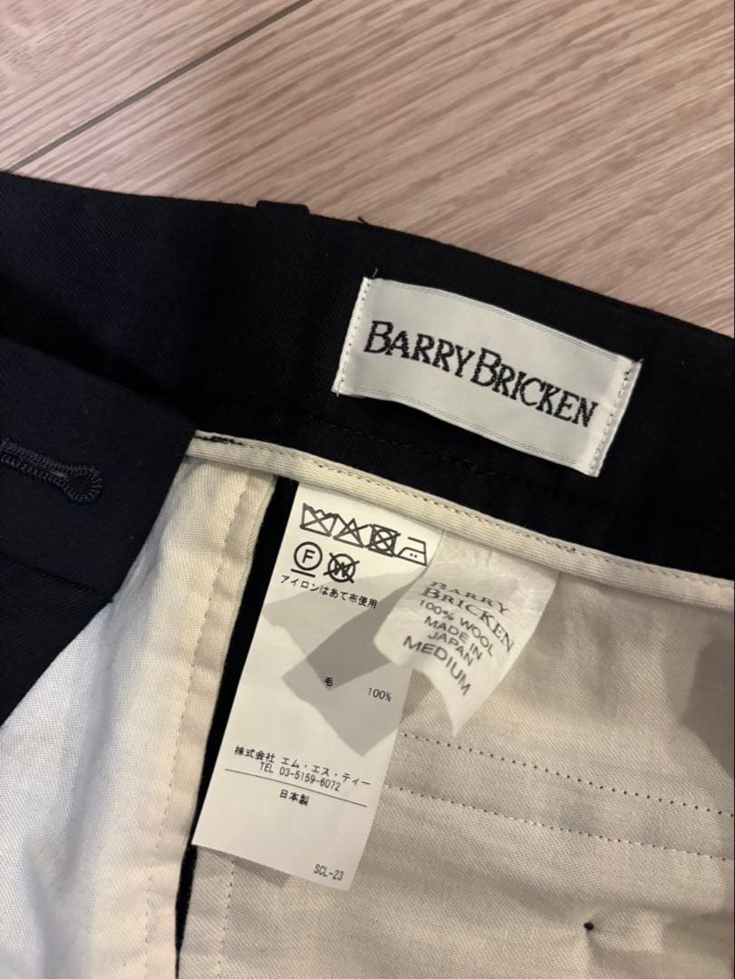 BARRY BRICKEN バリーブリッケン　スラックス ネイビー M