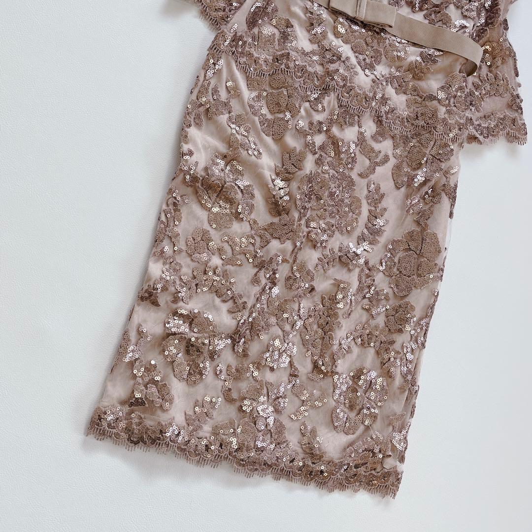 未使用✨タグ付き　TADASHI SHOJI スパンコール ベルト　ドレス