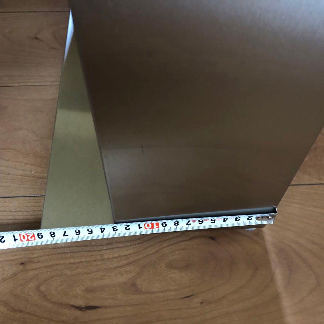 ステンレス製 3段シューズラック 薄型