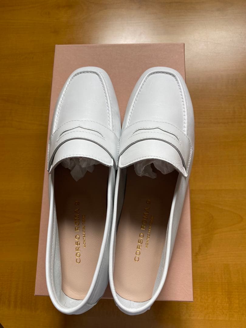 CORSO ROMA,9 NAPPA BIANCO ローファー　ホワイト　37