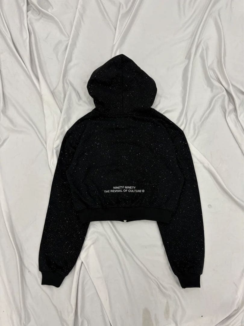 トップス 9090girl Logo Glitter Zip Hoodie M