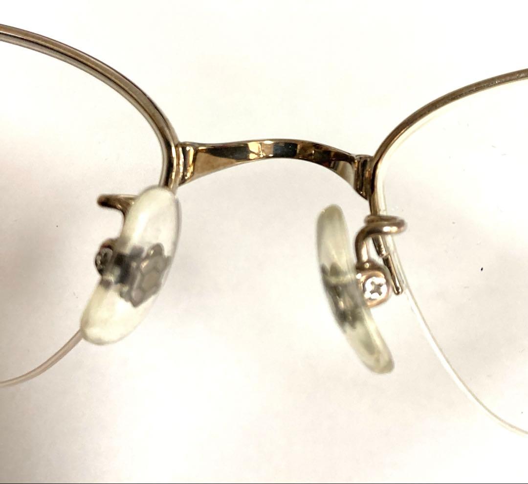 259xN9レ美品999.9/フォーナインズ 度入り眼鏡 S-243T ゴールド