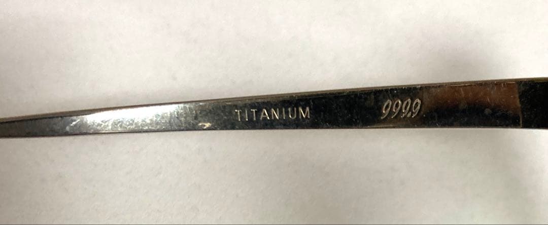 259xN9レ美品999.9/フォーナインズ 度入り眼鏡 S-243T ゴールド