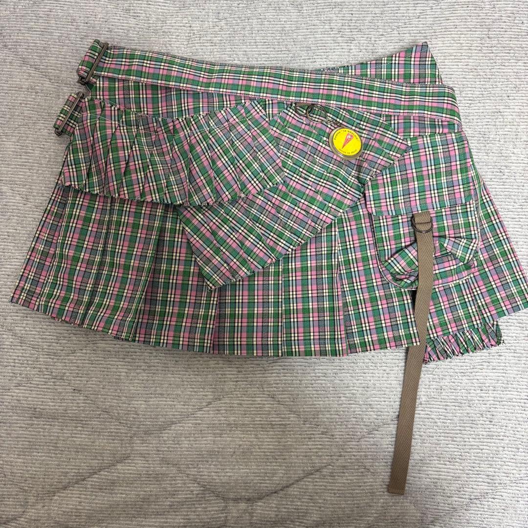 rurumu: pleats rolled mini skirt 巻きスカート