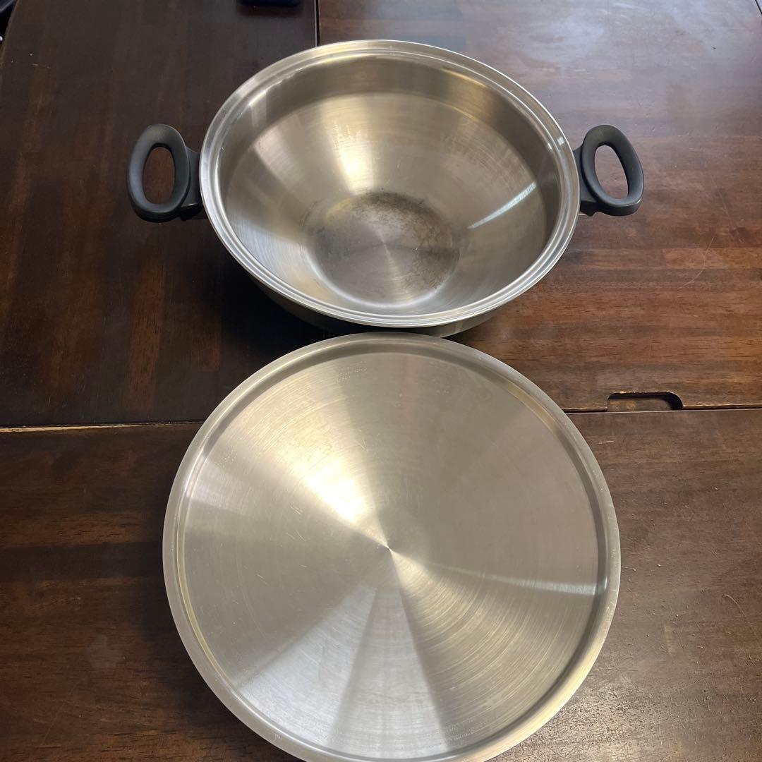 アムウェイ　クイーンクックウェア　ウォック　中華鍋　両手鍋　無水