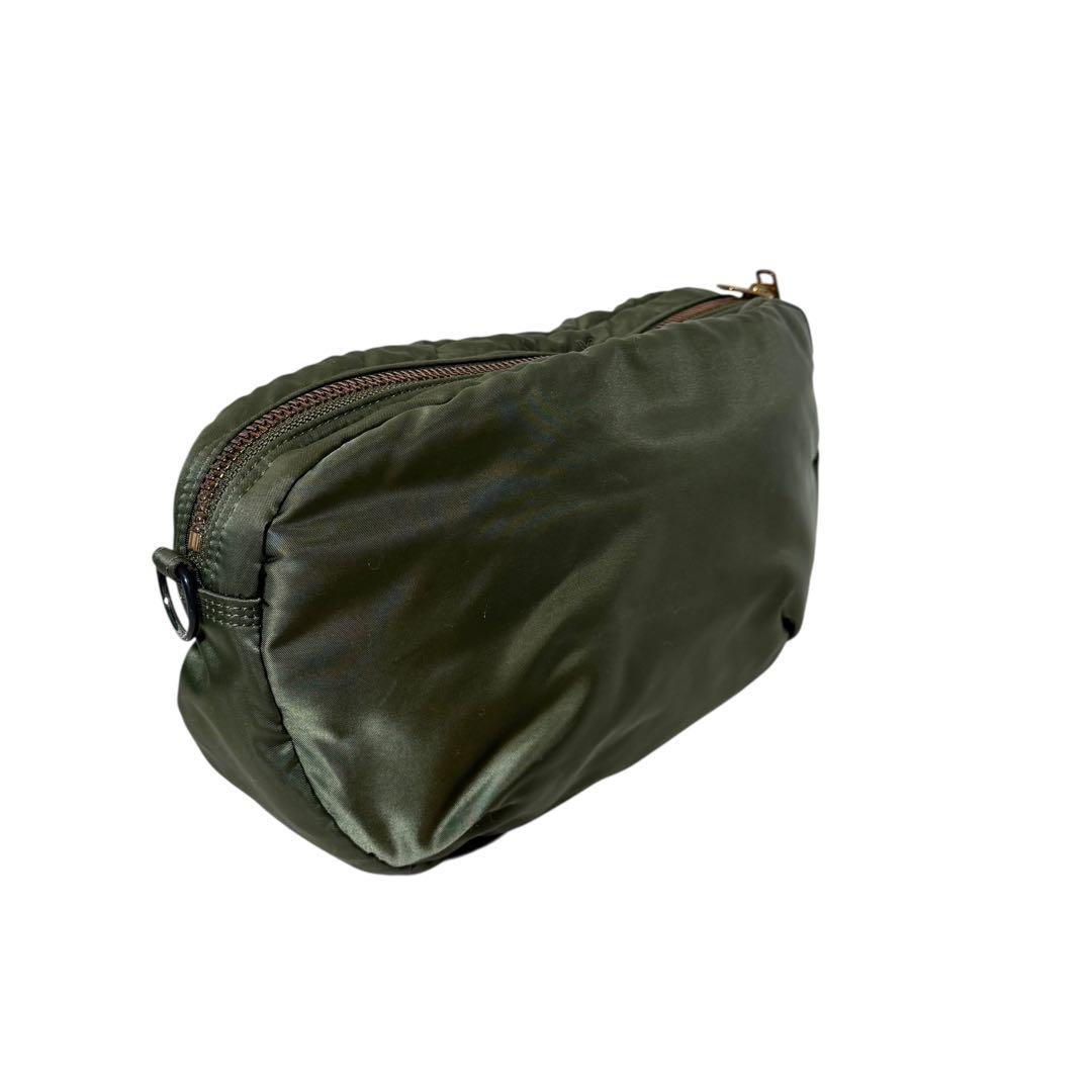 【美品】PORTER タンカー ショルダーバッグ ハーフムーン セージグリーン