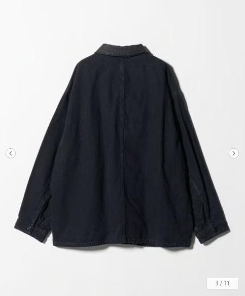 【25AW】H BEAUTY&YOUTH フェードレザーカラーカバーオールOvy