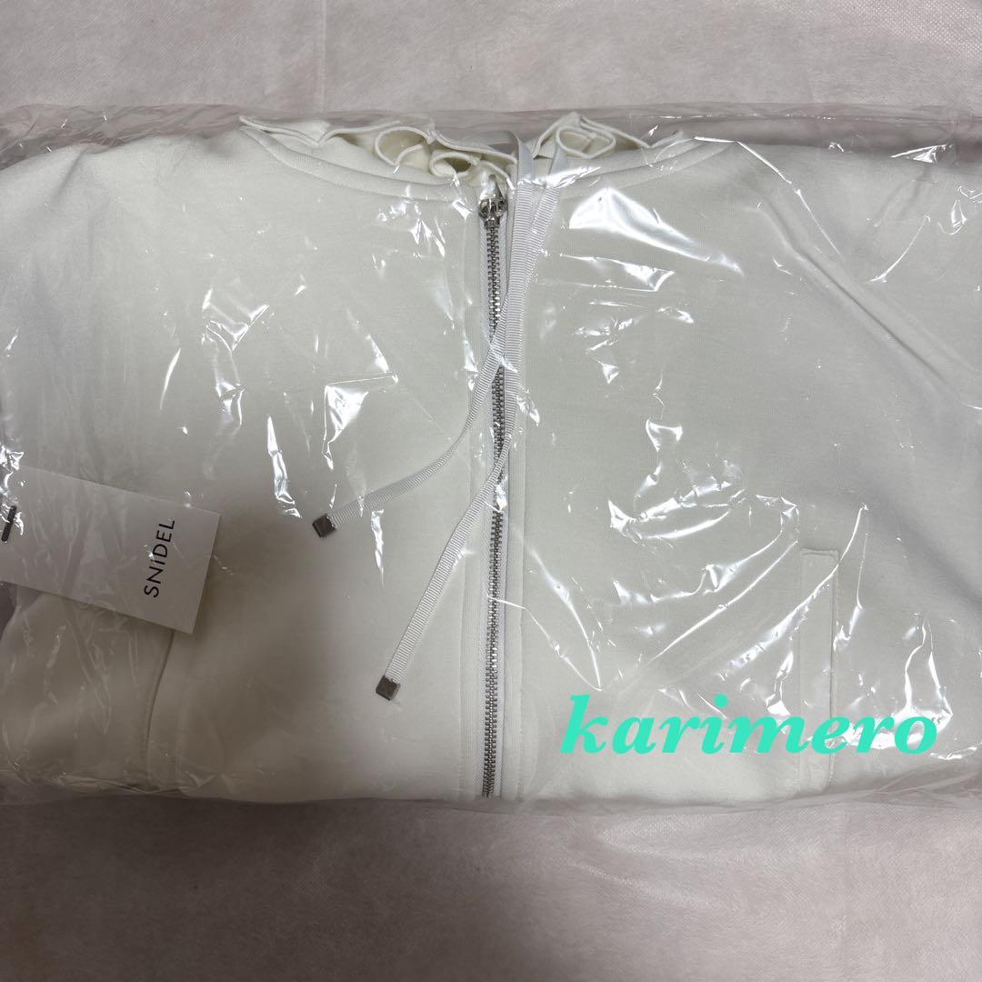 完売♥️新作新品✨SNIDELフリルショートジップパーカー✨WHT