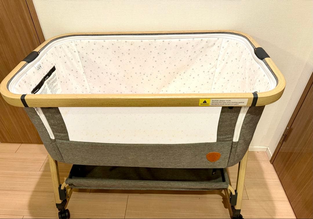 早い者勝ち！！ベビーベッド　HZDMJ グレー